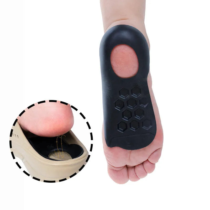 Varus correction arch support insoles in three colours with TPR construction