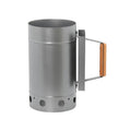 Zinc-iron alloy charcoal fire starter with point carbon barrel design for outdoor barbecues