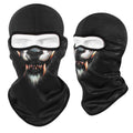 Motorcycle breathable skull sun mask with Bakool silk fabric in 36*29 cm size