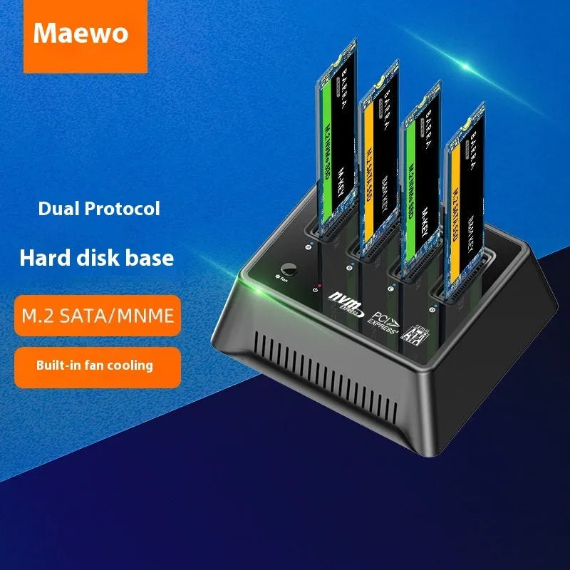 Aluminium M2 dual protocol SSD enclosure base with European standard K30174P2 colour finish