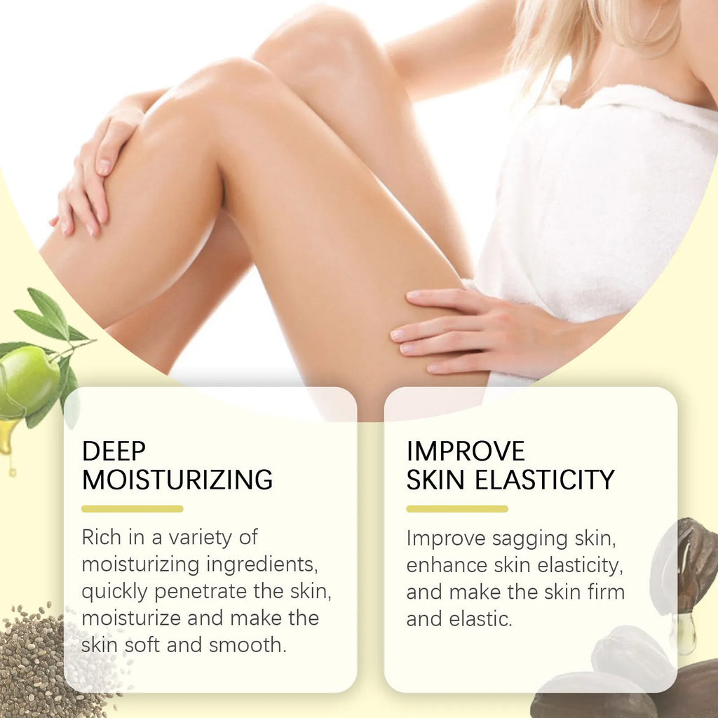 Nourishing and firming body care kit with skin massage oil and moisturising cream
