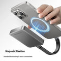 Grey ultra-thin magnetic mobile solid state drive with compact dimensions