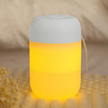 White cylindrical USB-powered humidifier with aromatherapy function on desk