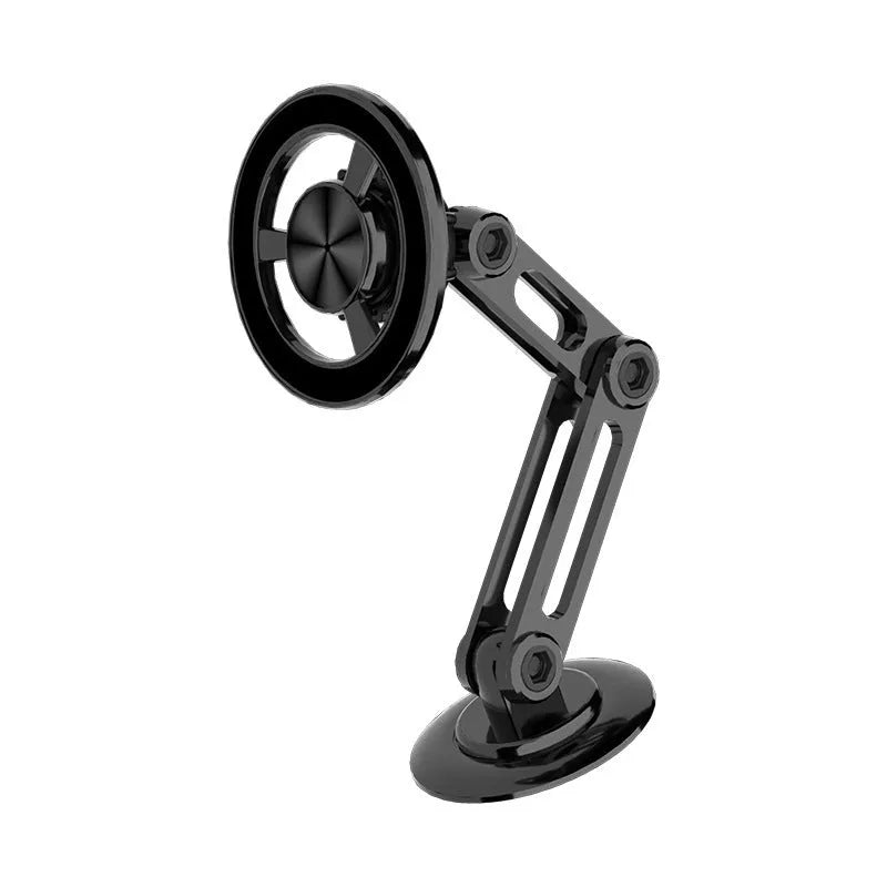 All-metal magnetic car phone holder with four colour options shown