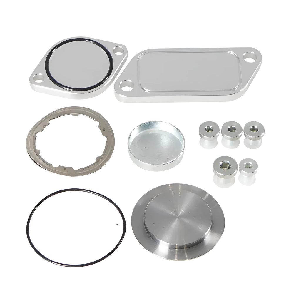 Silver aluminium alloy automotive valve cover for cooler exhaust gas recirculation systems.