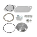 Silver aluminium alloy automotive valve cover for cooler exhaust gas recirculation systems.