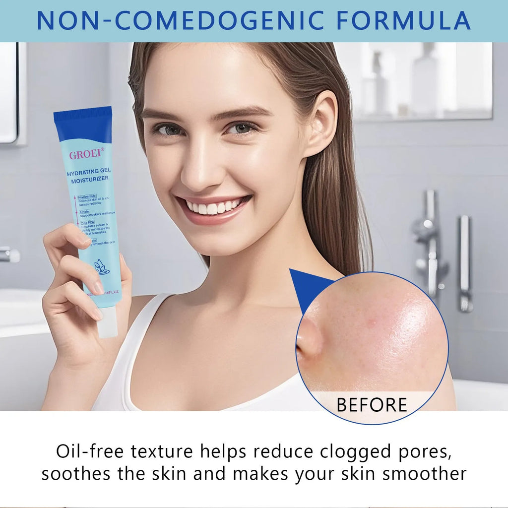 50ml tube of hyaluronic acid moisturising facial gel for hydration.