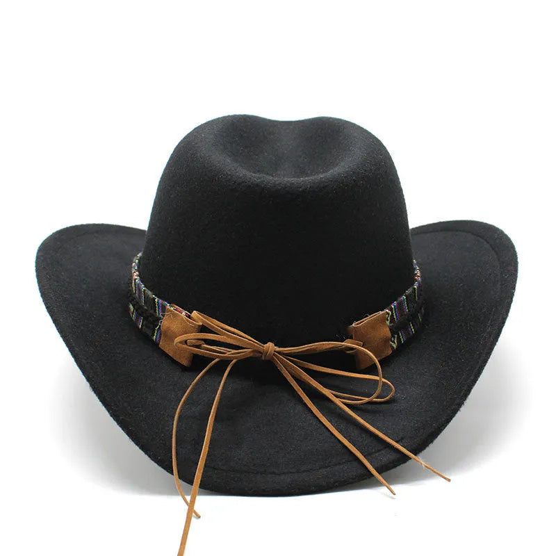 Western cowboy hat with bell crown in polyester fabric available in multiple colours for unisex size M