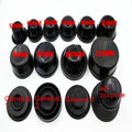 Black silicone circular dust cover with 90mm diameter for GM car LED headlight seal.