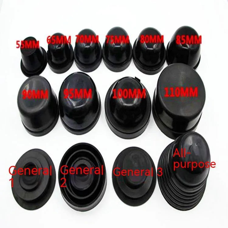 Black silicone circular dust cover with 90mm diameter for GM car LED headlight seal.
