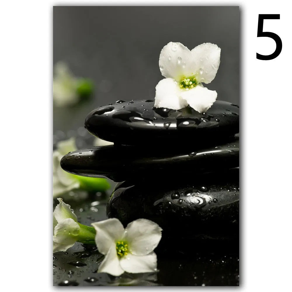 Canvas wall art poster with spa orchid motif, fashion simplicity style, multiple sizes available