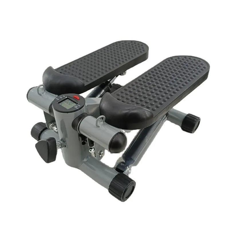 Silver grey foldable hydraulic waist slimming pedaller for home exercise