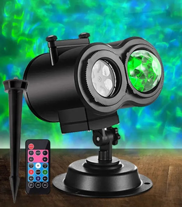 Outdoor waterproof double tube animated water pattern light with IP65 rating