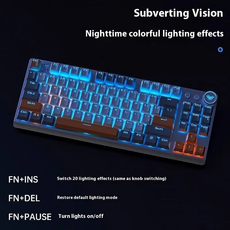 Tarantula wireless mechanical keyboard with side engraving and multiple lighting colour options