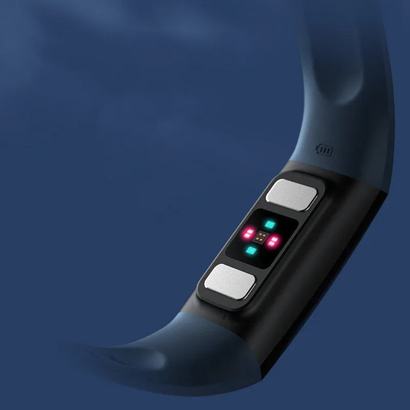 Y6 Black smart bracelet with health monitoring features including ECG, blood pressure and blood oxygen tracking