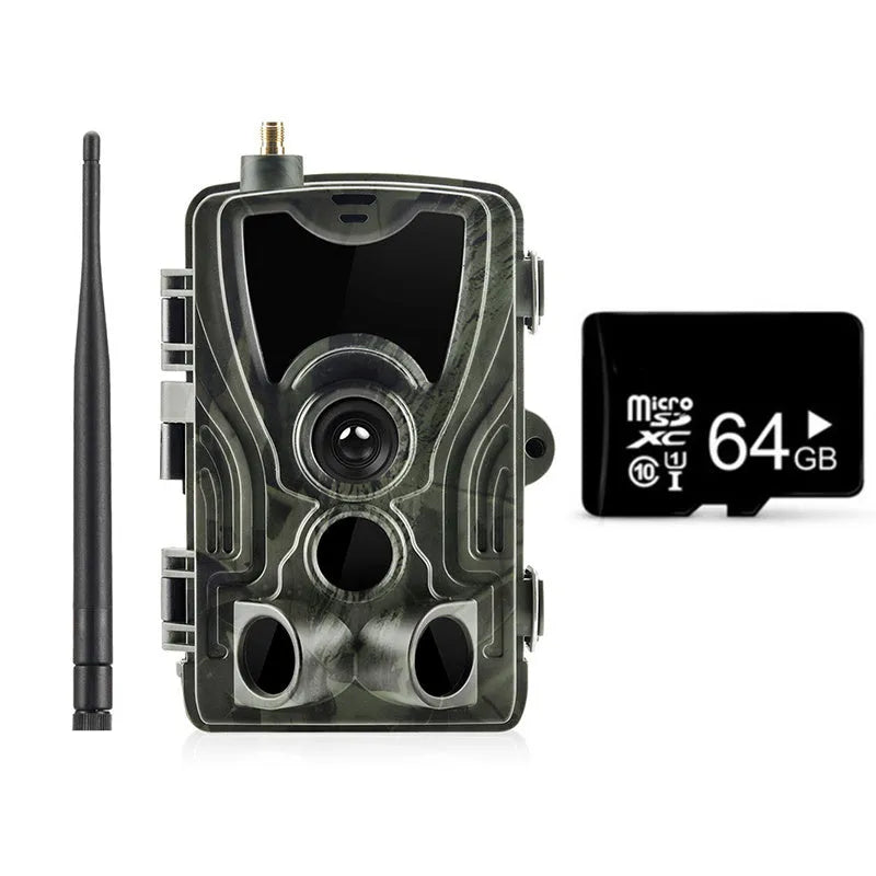 Outdoor waterproof surveillance camera in camouflage finish with wide-angle lens
