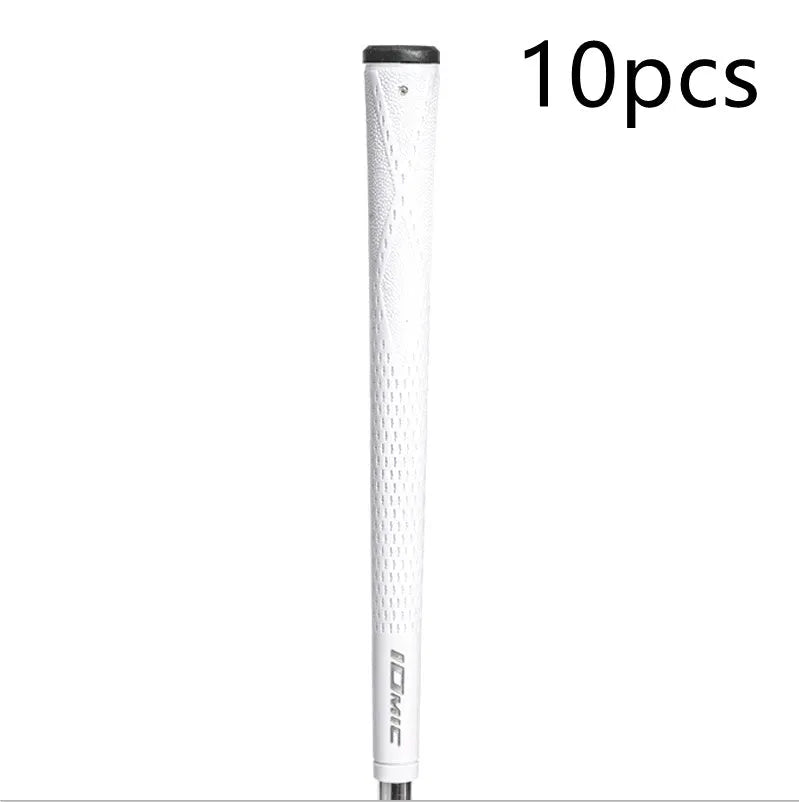 TPE material golf club replacement grip in various colours including pink, red, blue, white and two-tone options.
