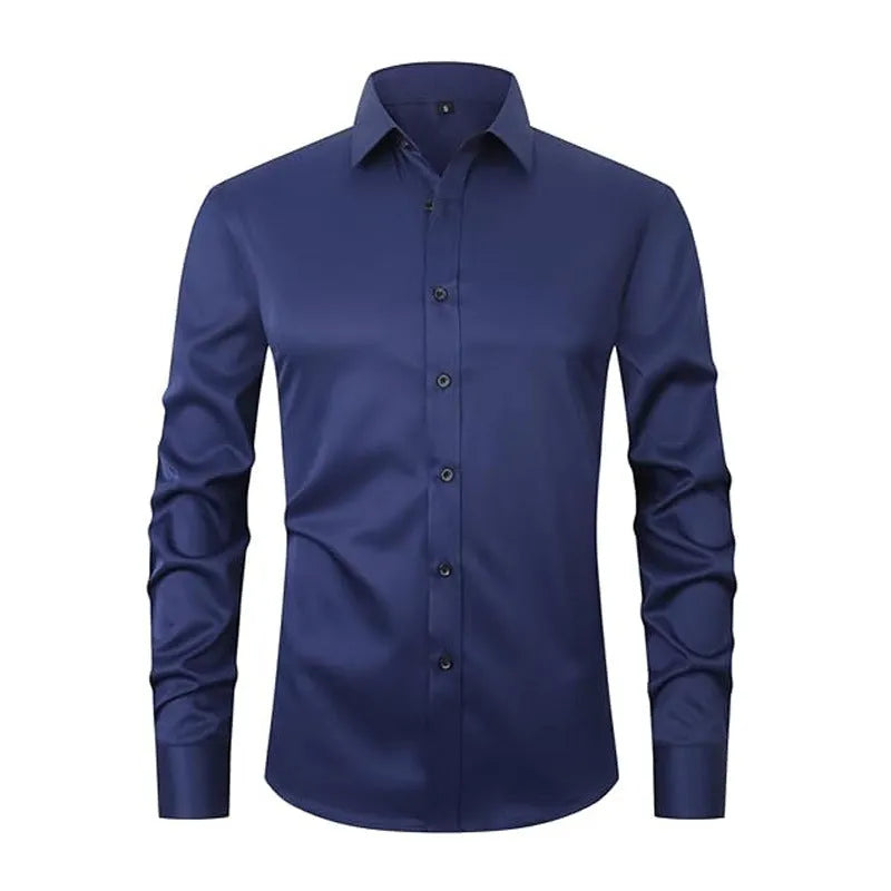 Men's stretch long sleeve work shirt in polyester fibre available in multiple colours and sizes S to 3XL