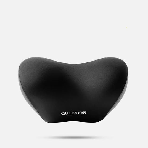 Automotive memory foam support cushion showing headrest and lumbar pillow options in grey colour