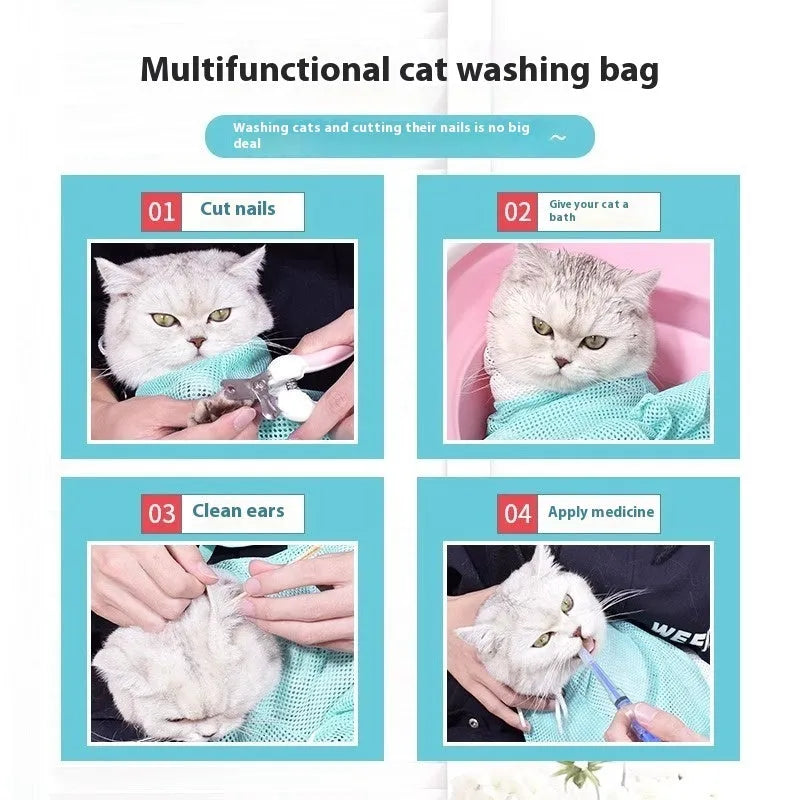 Upgraded fifth generation cat grooming bag with removable lift in pink white colour option