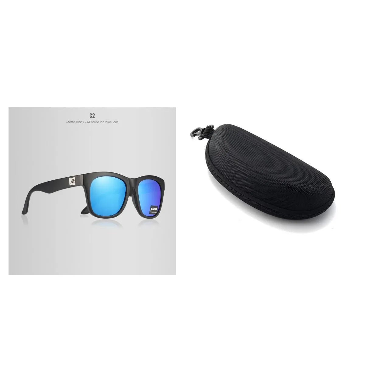 Thickened polarised sunglasses with TAC lenses and PC frame in assorted colours.