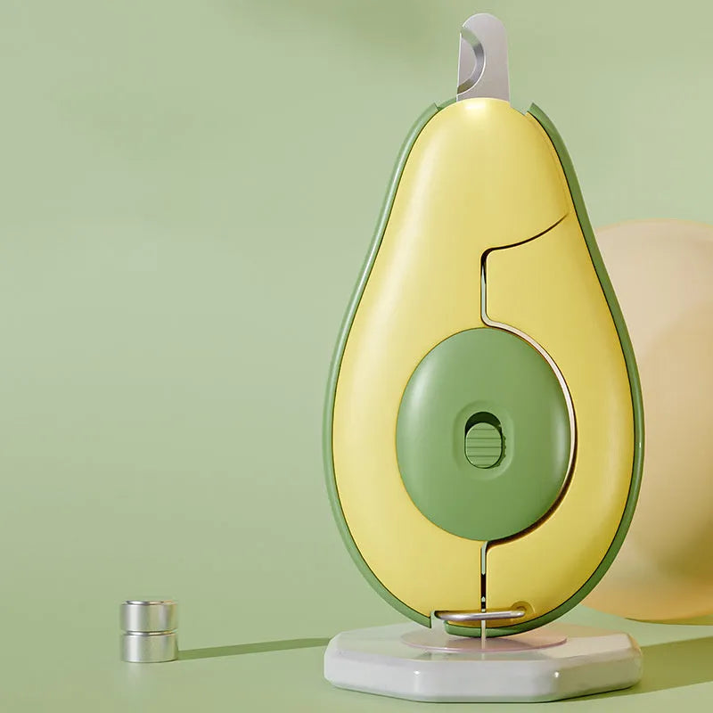 LED pet nail clipper for small dogs and cats with replacement blade in green colour