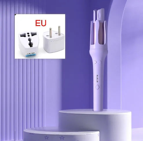 32mm automatic hair curler in white or chigo colours with US and EU plug adapters