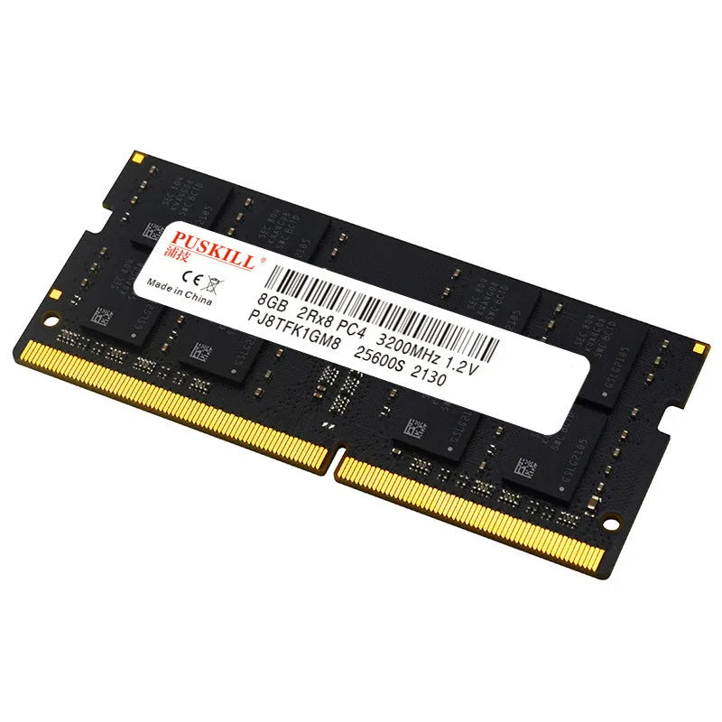 DDR4 SODIMM notebook memory module for laptop RAM upgrades, 260-pin design.