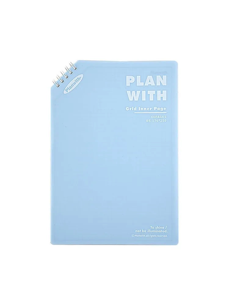 Oblique angle binding artsy ins style salt series draft notebook in A5 and B5 sizes