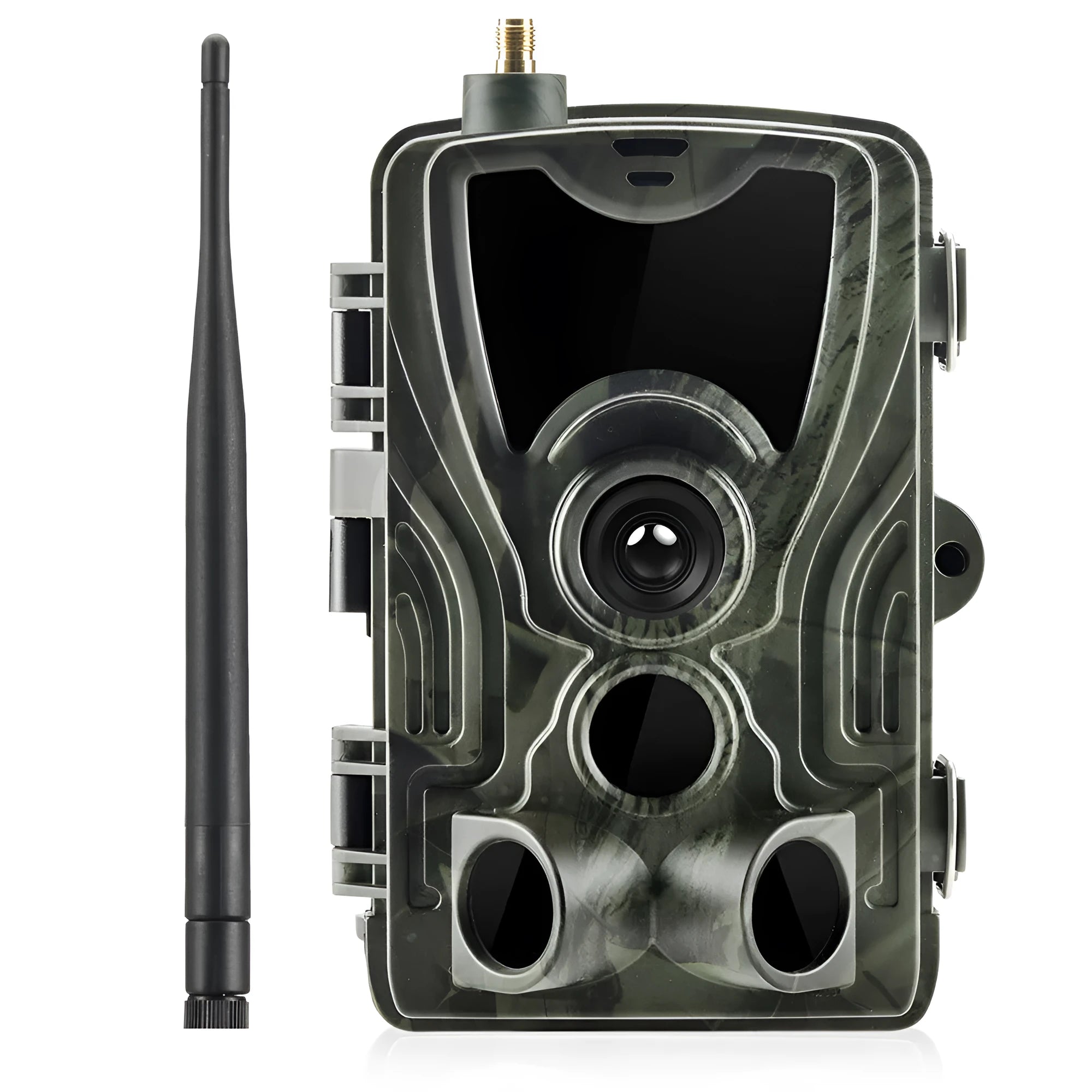 Outdoor waterproof surveillance camera in camouflage finish with wide-angle lens