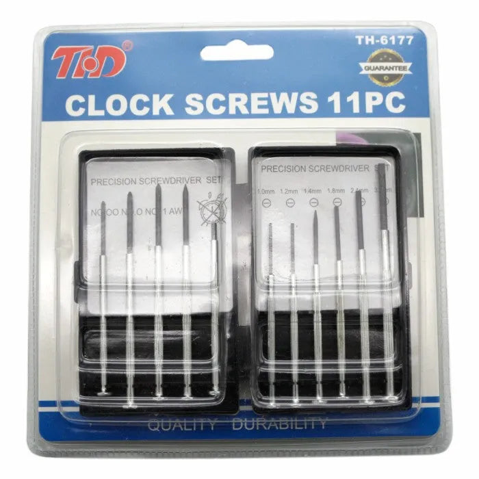45# steel 11-piece clock screwdriver set with multiple head types for electronics repair