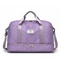 Oxford cloth leisure travel bag with 36-55 litre capacity in street trend style with sewing thread details
