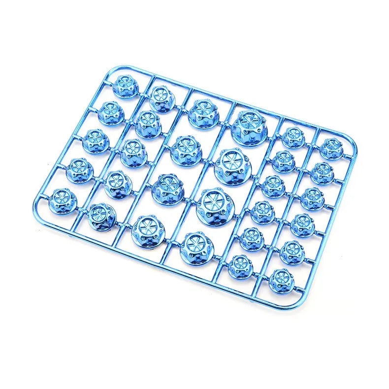Set of 30 coloured ABS plastic motorcycle screw covers for engine modification