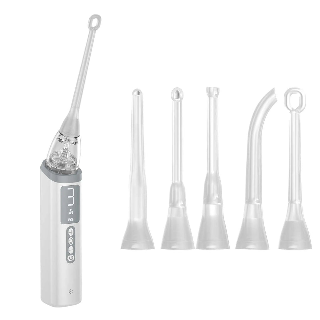 Milky white tonsil stone removal tool with oral cleaning extractor for dental calculus