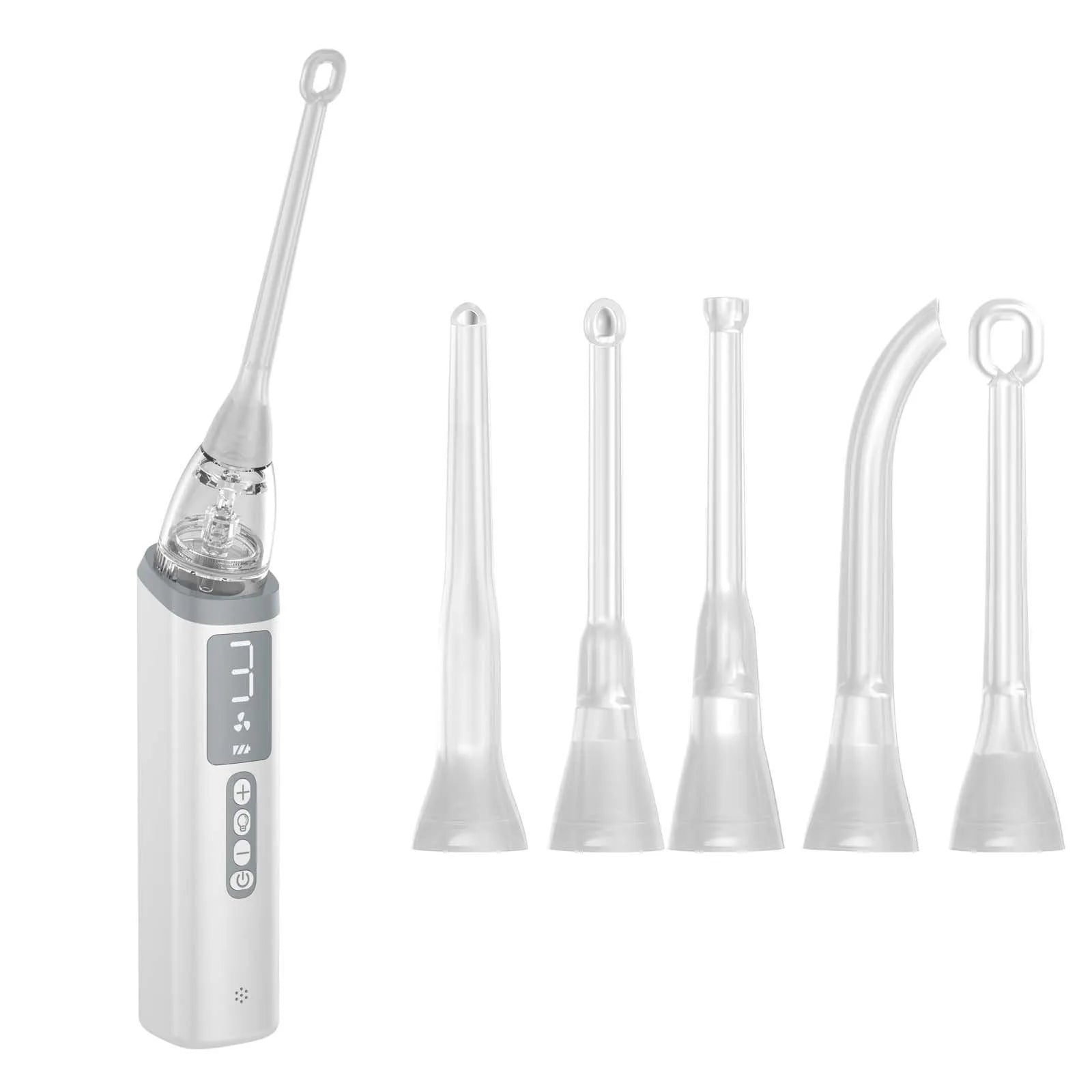 Milky white tonsil stone removal tool with oral cleaning extractor for dental calculus