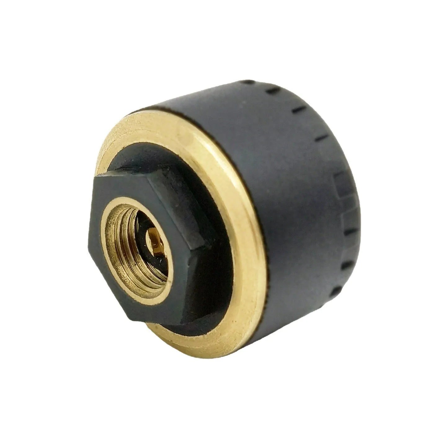 Black Bluetooth tyre pressure monitor sensors for car tyres with mobile phone display