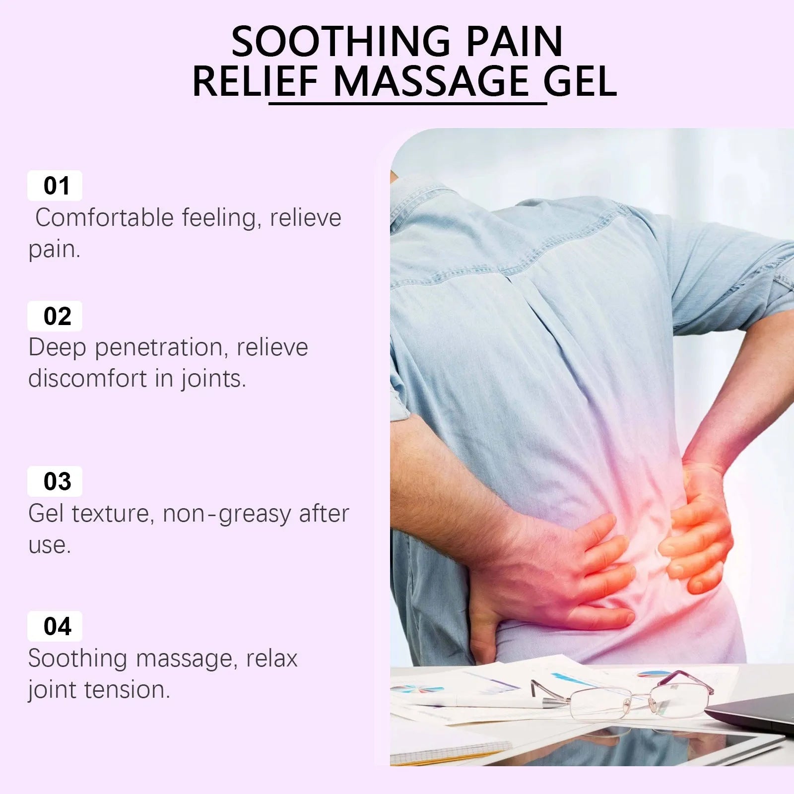 100g tube of body massage gel for joints, knees, and elbows.