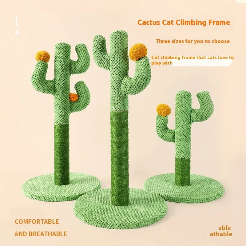 Masson cat scratch board with sisal scratching surface and cactus design climber for pet cats.