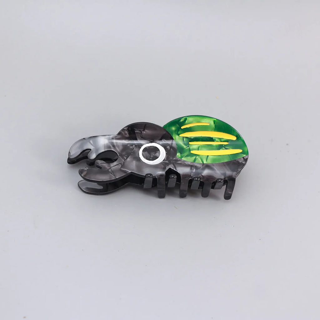 Handmade cellulose acetate Beetle Grip with cartoon caterpillar design