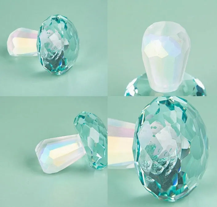 Colourful mushroom crystal decorative ornament 40x53mm modern minimalist geometry gift