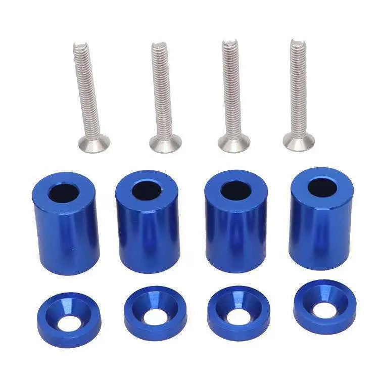 Aluminium machine cover spacers with screws nuts washers for 6mm 8mm car modifications in three colours