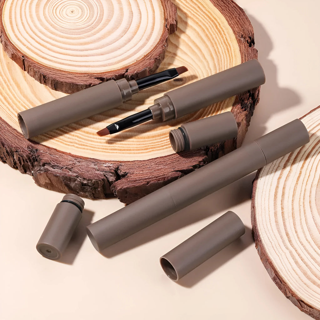 Double-headed eyebrow cream in five colour shades for natural brow definition