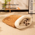 Flannel cat sleeping bag nest pet bed measuring 50cm by 40cm with PP cotton filling