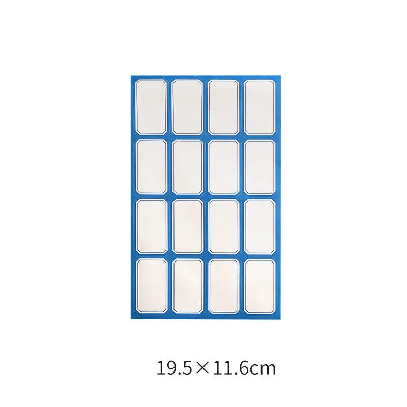 Assorted adhesive stickers and sticky notes showing grid formats and colourful designs with A6 ruler versions