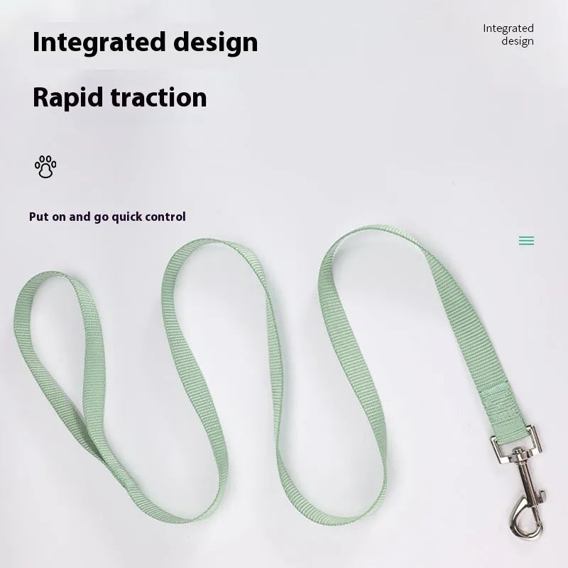 Solid colour dog training rope leash with hand-holding handle in various colour options