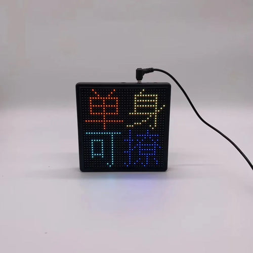 Bluetooth wireless LED car display screen with aluminium frame showing colour image transmission