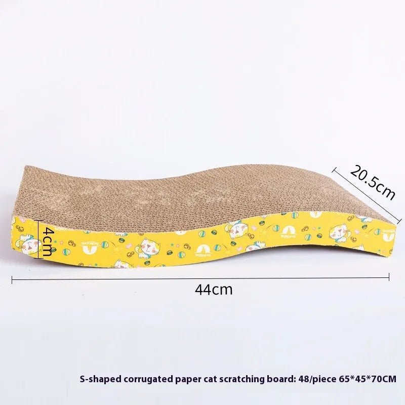 Cat scratch board with corrugated paper surface in simple style design
