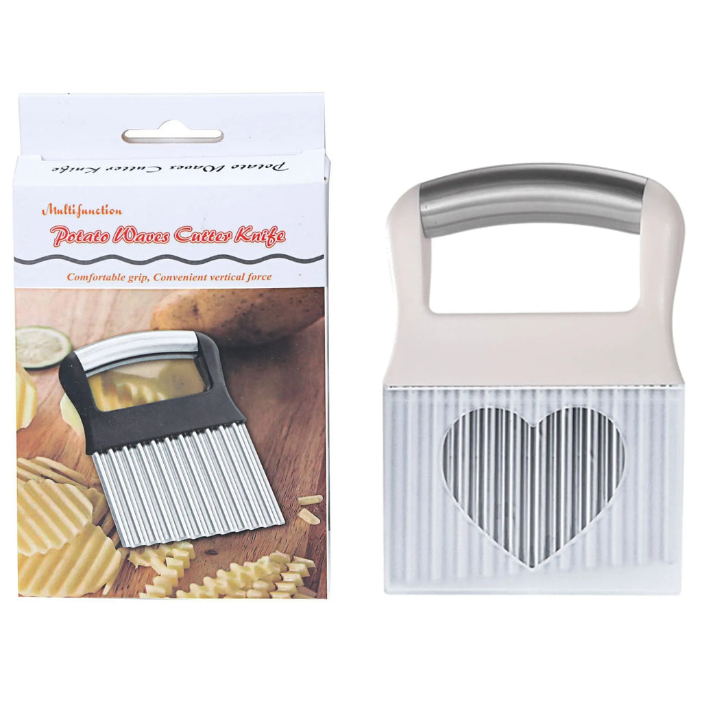 Stainless steel potato wave cutter knife kitchen tool 14cm by 9cm