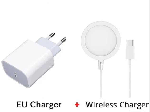Metal Magsafe magnetic wireless charger compatible with iPhone 12 and iPhone 13 in four colour options