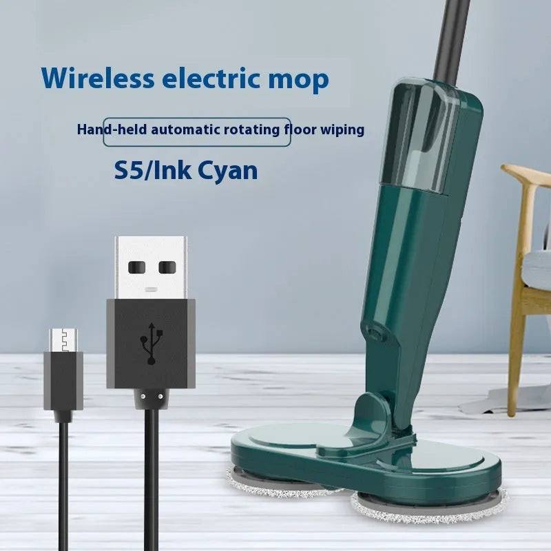 S5 Green and S5 White wireless robotic floor cleaner for sweeping and mopping on hard floors